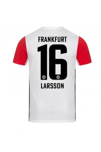 Eintracht Frankfurt Hugo Larsson #16 Jalkapallovaatteet Kotipaita 2024-25 Lyhythihainen